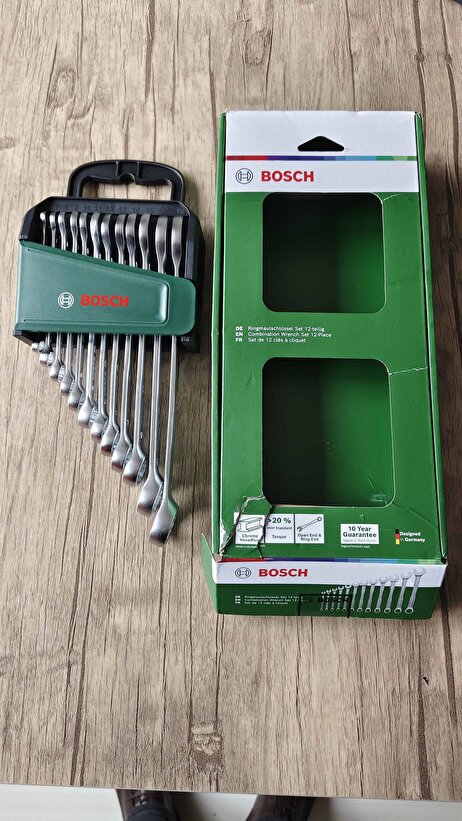 BOSCH 121221252 １２本セット Bosch 12 Parça 6-19 mm Kombine Anahtar Seti 1600A02Z9D | Bosch
